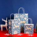 Custom Full Color Printing Christmas Kraft Gift Paper Bag